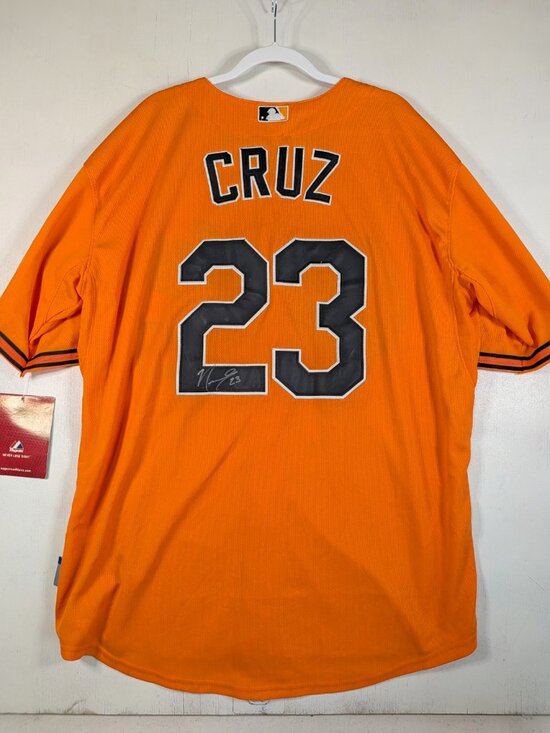 Majestic Other - Nelson Cruz Signed Orioles Jersey #23 Majestic Authentic Sz 54 60th Patch NWT